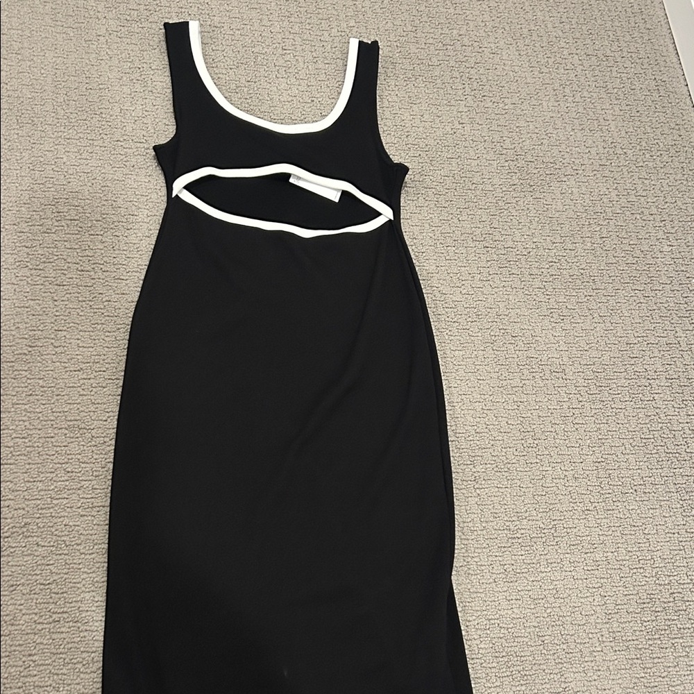 Elegant Black and White Dress